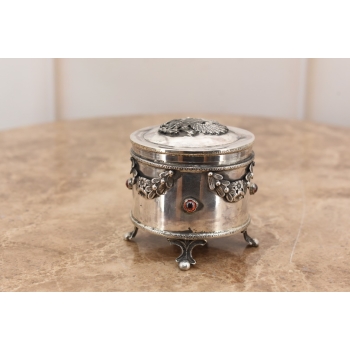 Srebrna Cukiernica Szkatuła na Skarby - Carska Rosja 84 2 Orły